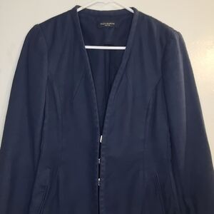 Piazza Sempione T.L. Navy Blue Open Front Jacket - Missing Belt